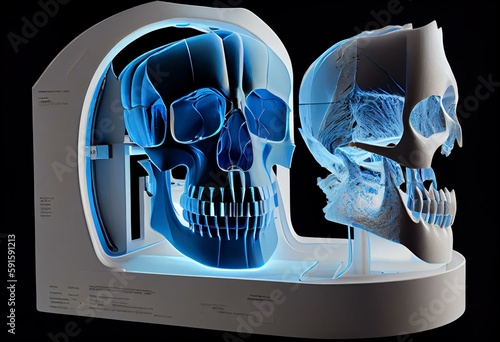 CBCT dental scan image. Generative AI photo