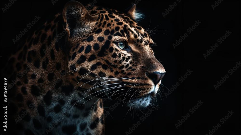 Obraz premium leopard on black