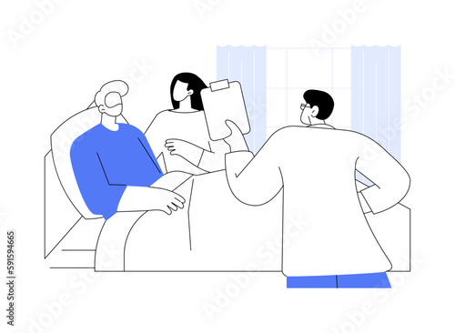 Before surgery abstract concept vector illustration.