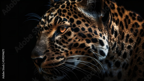 close up portrait of leopard