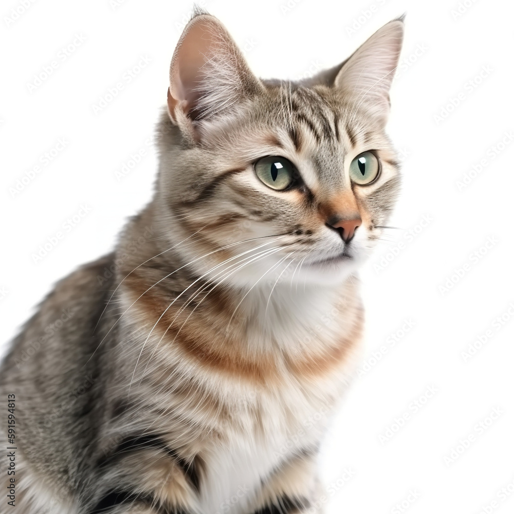 Obraz premium Cat isolated on white background