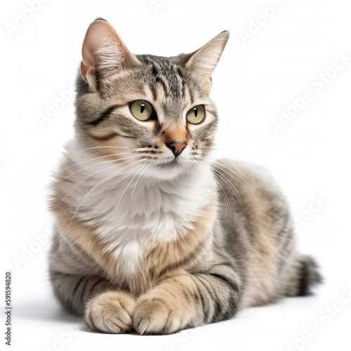 Cat isolated on white background