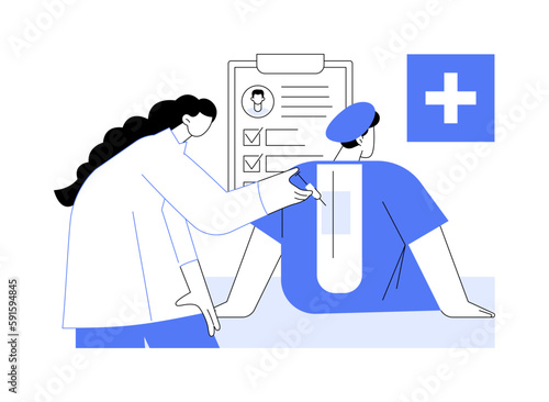 Regional anesthesia abstract concept vector illustration.