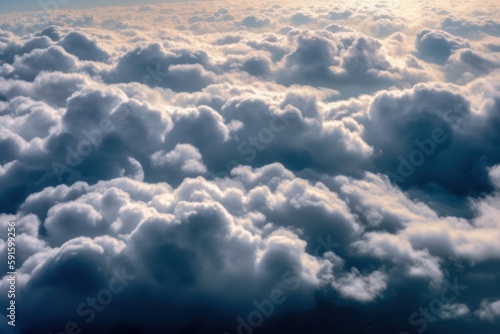 clouds above a blue sky at sunset, view of clouds through high plane, clouds on a sunny day