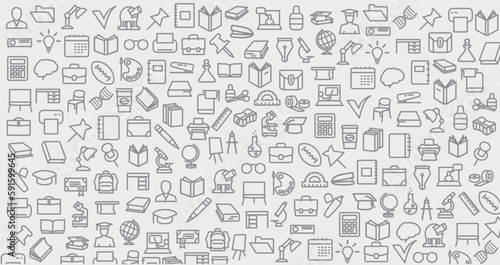 background with education icons. education icon background