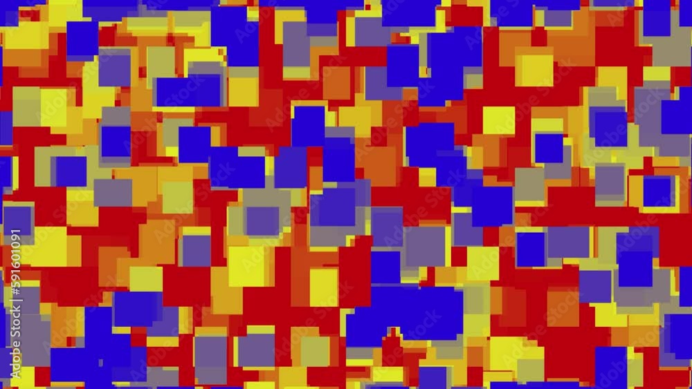 Fractal noise of square shape color motion background. 2D computer rendering pattern Fractal noise of square shape color motion background. 2D computer rendering pattern