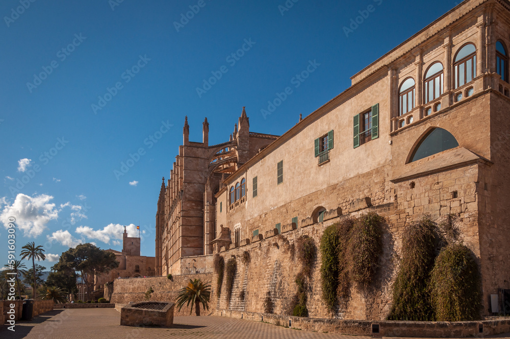 Fototapeta premium Cathédrale de Palma de Majorque aux Baléares en Espagne