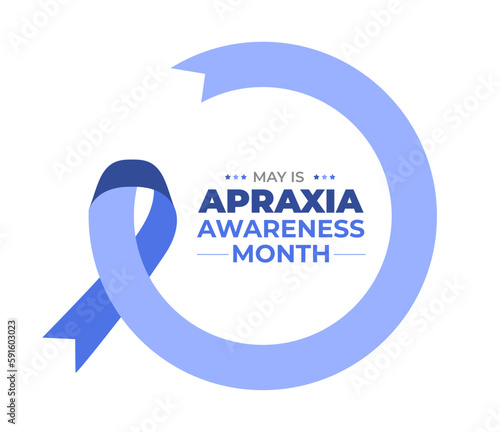 Apraxia Awareness Month background or banner design template celebrate in may