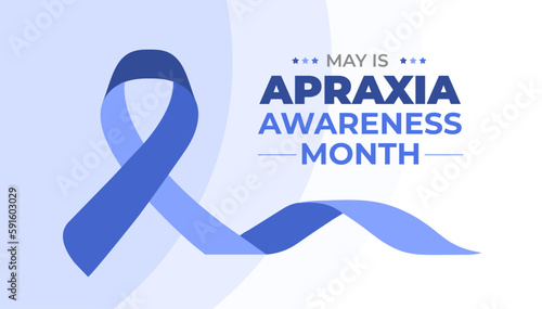Apraxia Awareness Month background or banner design template celebrate in may