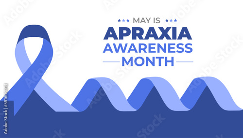 Apraxia Awareness Month background or banner design template celebrate in may