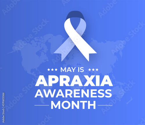 Apraxia Awareness Month background or banner design template celebrate in may