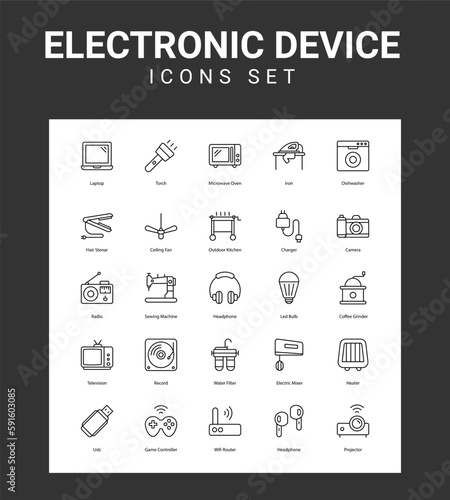 Electronic device related icon set
