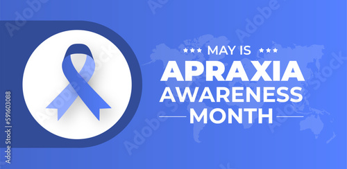 Apraxia Awareness Month background or banner design template celebrate in may
