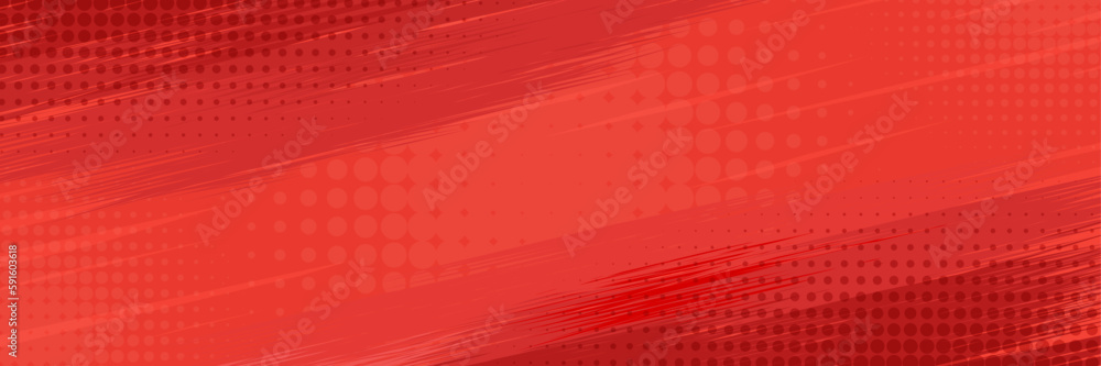Pop art style dotted red banners collection in red black color. Vector ...