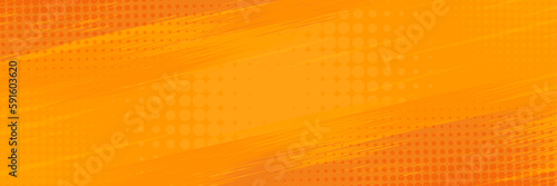 Vintage pop art yellow and orange background. Banner wallpaper vector illustration.