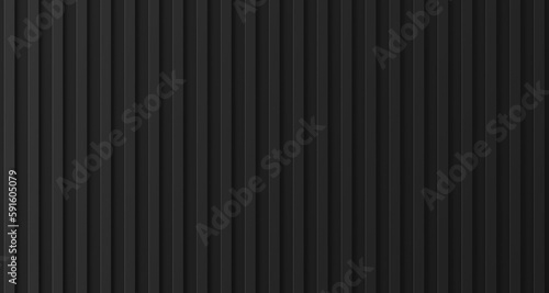 Black Corrugated metal luxury background and texture.