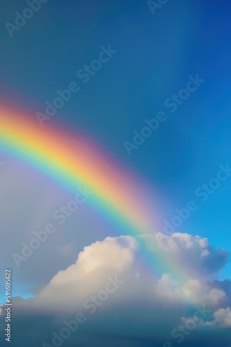 rainbow in sky, image of beautiful rainbow, rainbow and cloud © Fernando