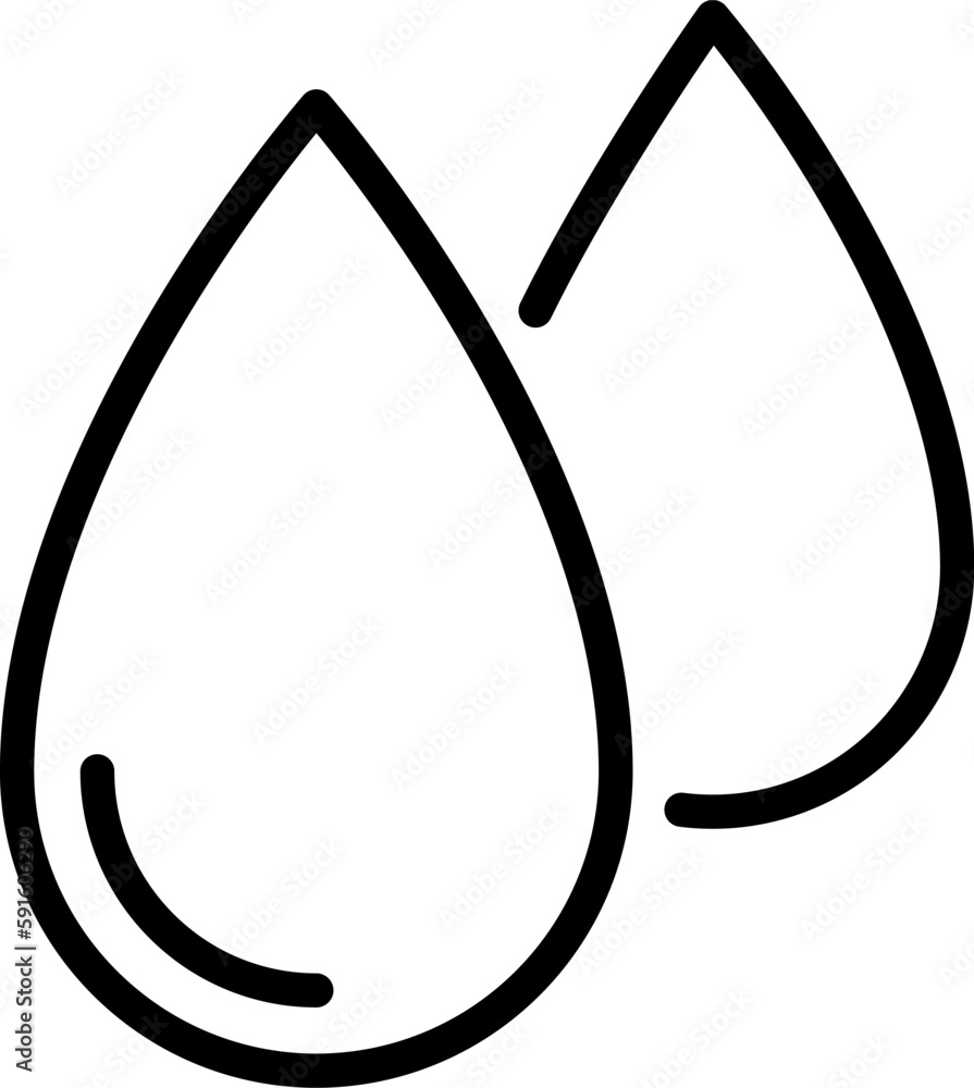 Water drops icon set. Editable vector water line icons. A drop of water. Washing, shower. Vector illustration Water drops icon set. Editable vector water line icons. A drop of water. Washing, shower. Vector illustration