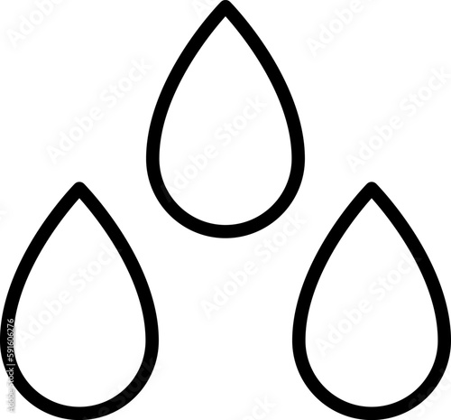 Water drops icon set. Editable vector water line icons. A drop of water. Washing, shower. Vector illustration