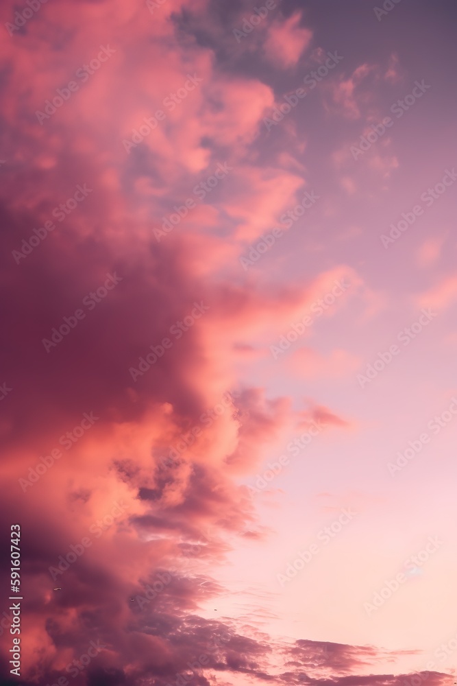 pink clouds on a sky during sunset