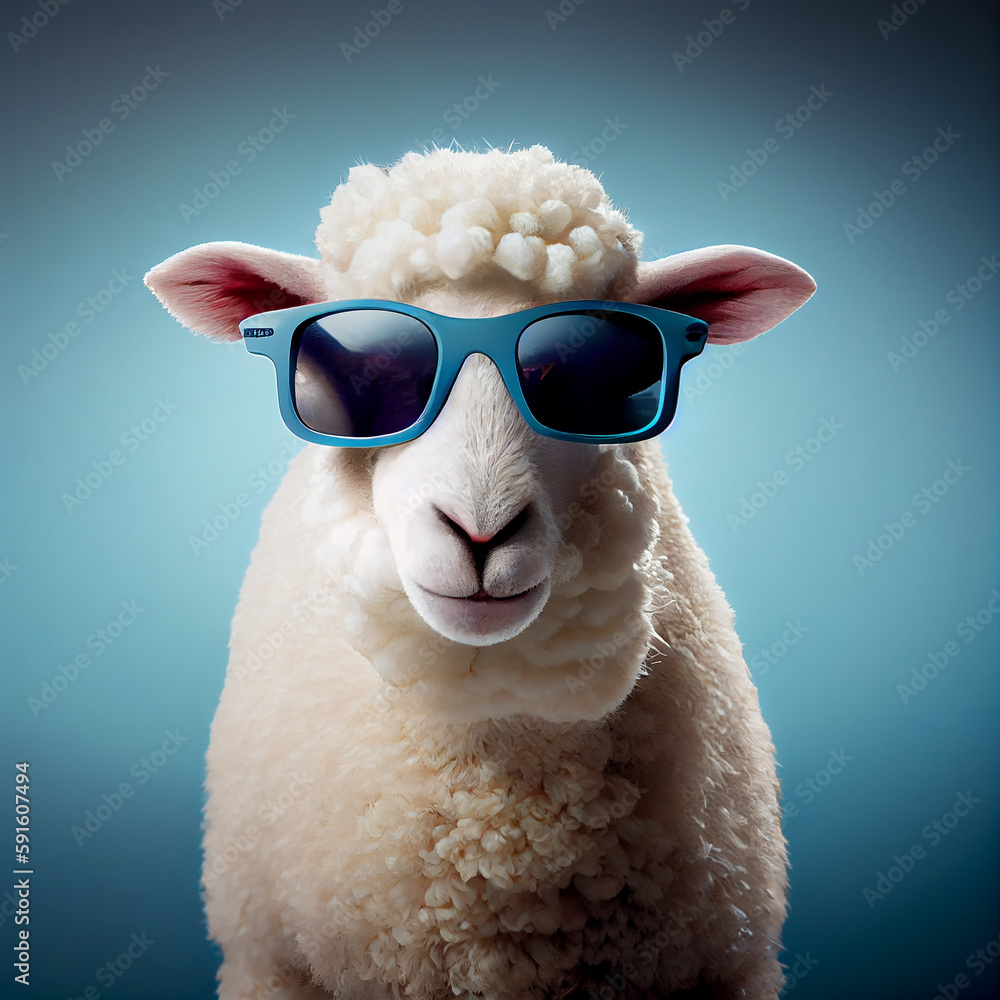 Sheep wearing store sunglasses