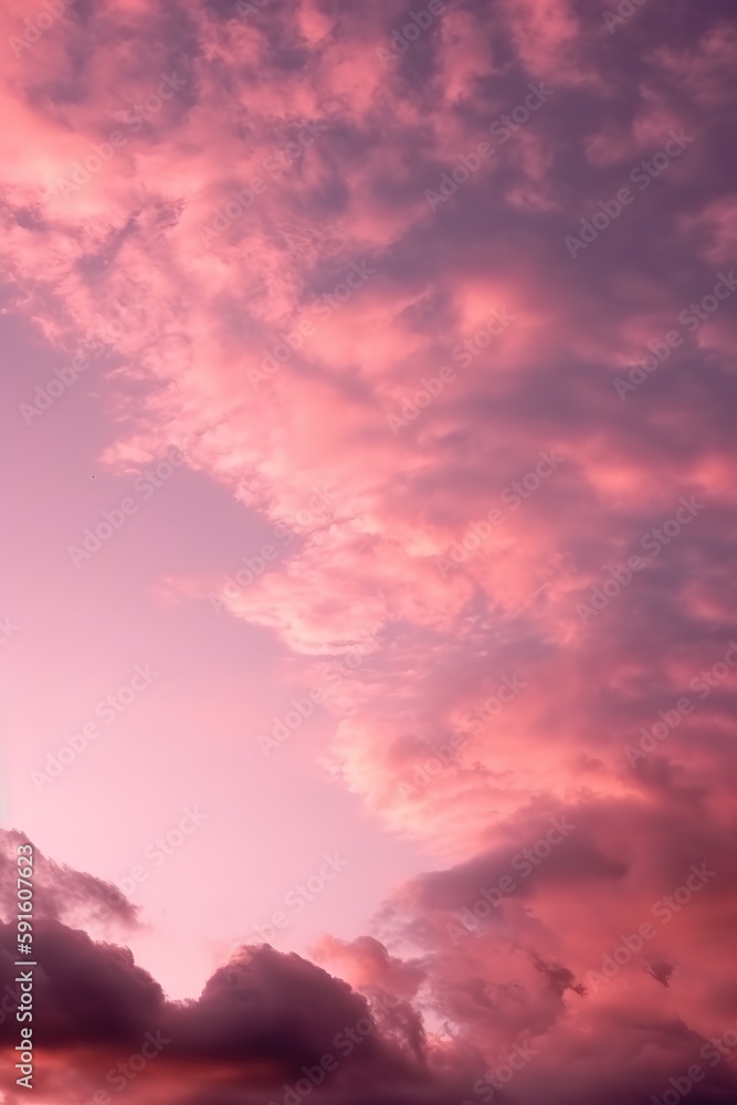 some clouds are over a pink sky