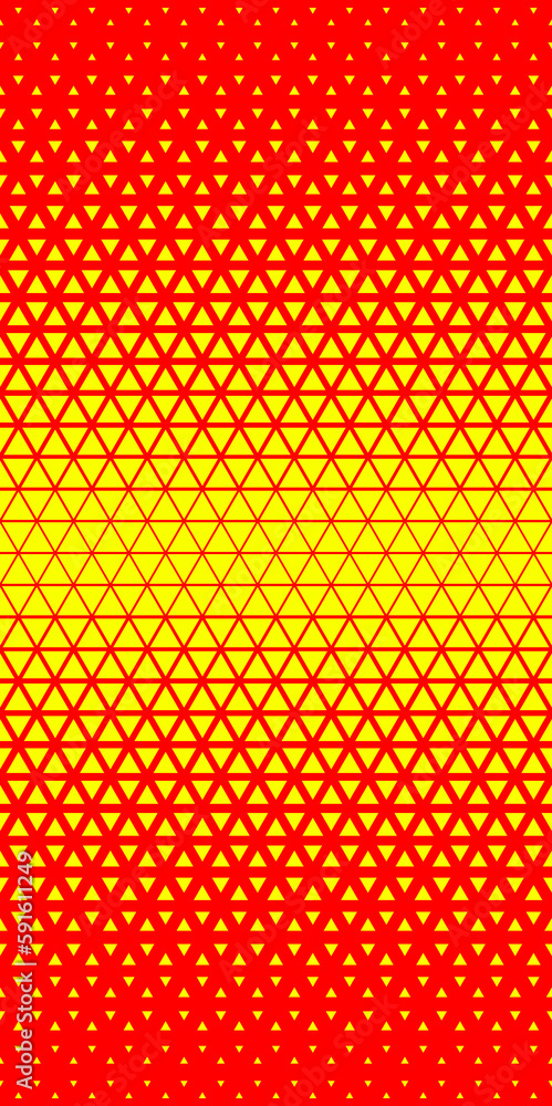 Red orange yellow halftone triangles pattern. Abstract geometric gradient background. Vector illustration. Red orange yellow halftone triangles pattern. Abstract geometric gradient background. Vector illustration.