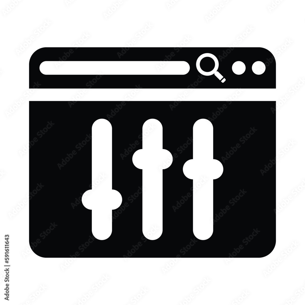 Browser Equalizer Icon Browser Equalizer Icon