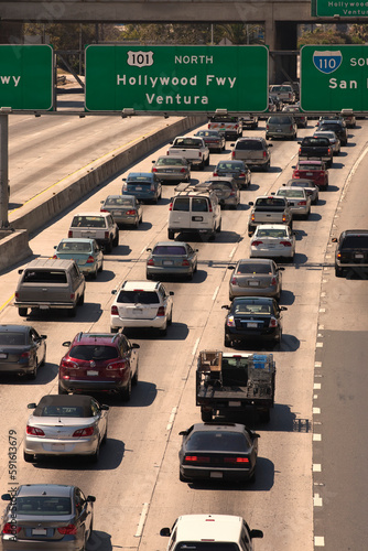 Traffic on Freeway, Los Angeles, California, USA