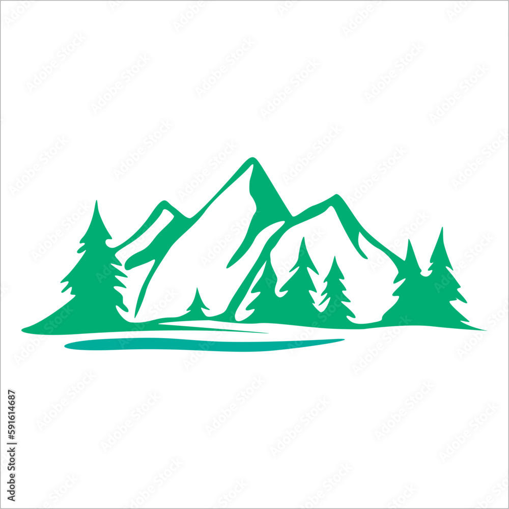 illustration of a mountain tree