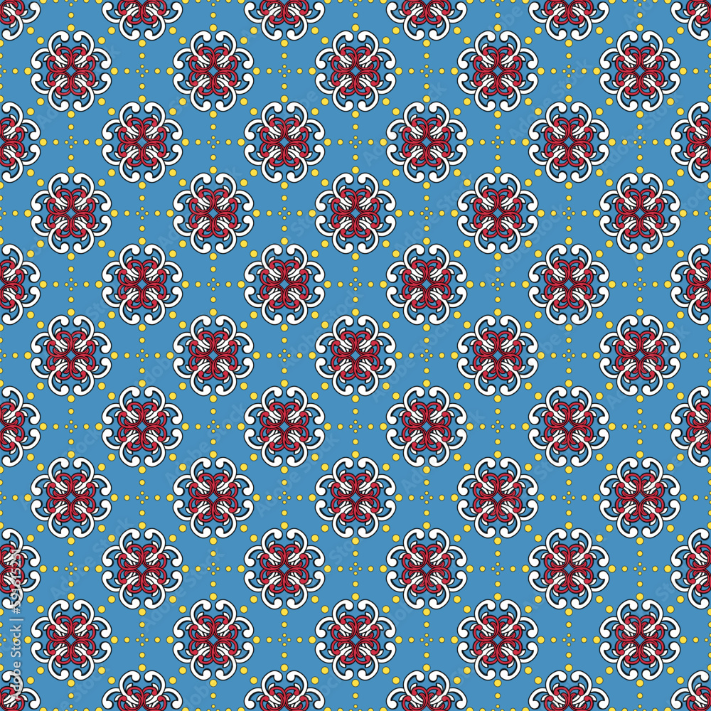 Obraz premium Abstract floral stylization. Print in Scandinavian or Oriental style.
