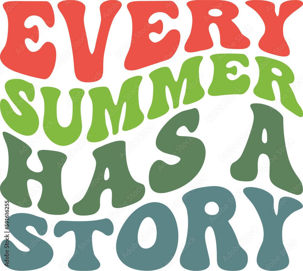 Every Summer Has A Story Retro SVG, Summer Season SVG, Summer Shirt SVG, Summer Sayings, Summer Quotes SVG