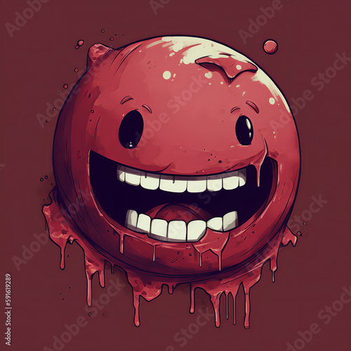 teeth  smile  mouth  cartoon  toy  red  white  lips  isolated  illustration  vector  monster  face  pink  funny  bank  animal  cute  happy  fish  fun  plastic  generative ai