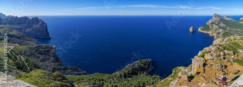 panoramic view of the coastline of Mallorca