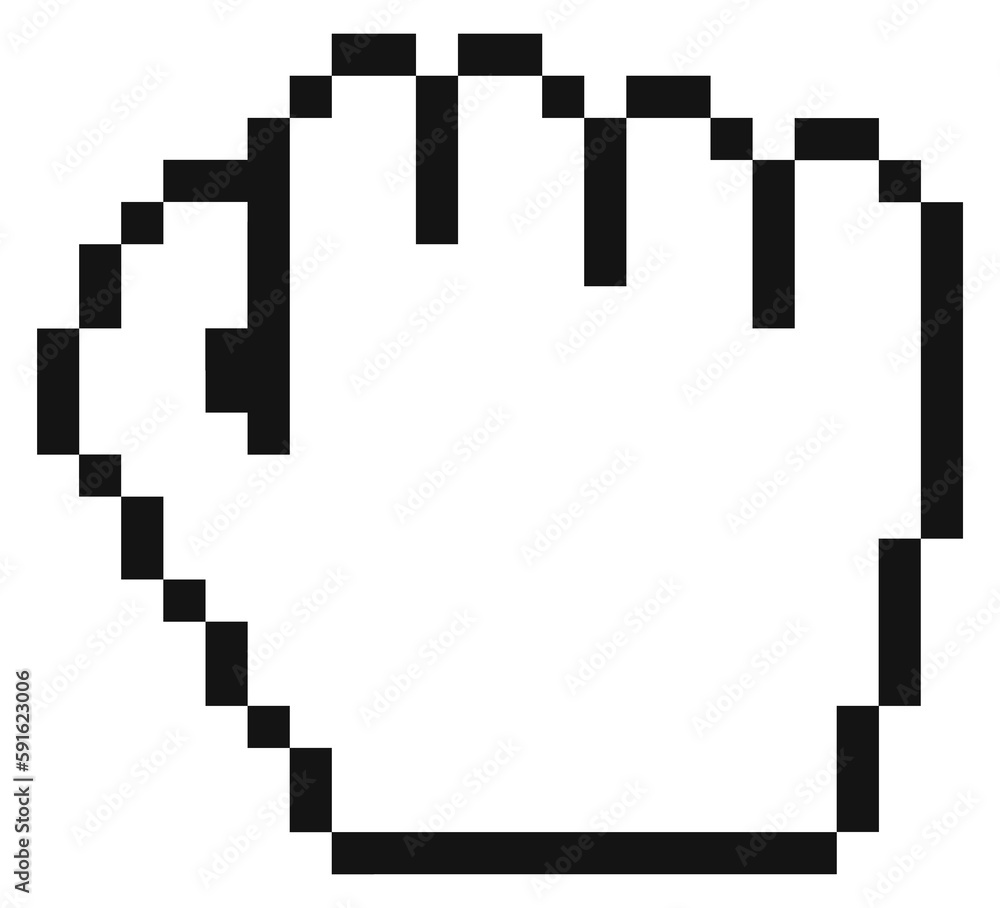Fist icon. Fight sign in pixel style. Uprising hand gesture Fist icon. Fight sign in pixel style. Uprising hand gesture