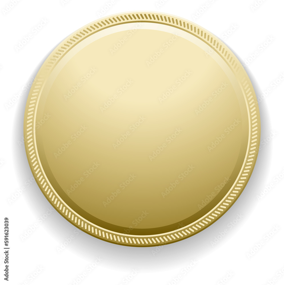 Blank medal mockup. Champion award. Winner badge Blank medal mockup. Champion award. Winner badge