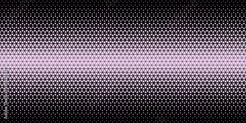 Black purple halftone triangles pattern. Abstract geometric gradient background. Vector illustration.