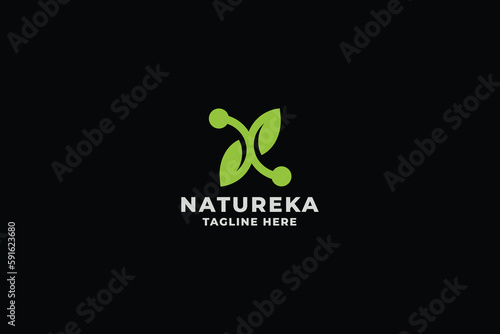 Natureka Letter N Pro Logo Template
