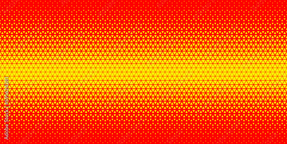 Red orange yellow halftone triangles pattern. Abstract geometric gradient background. Vector illustration. Red orange yellow halftone triangles pattern. Abstract geometric gradient background. Vector illustration.
