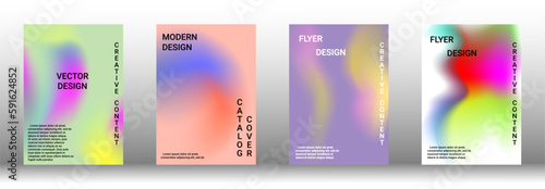 Artistic covers design. Creative fluid colors backgrounds. Set of abstract covers