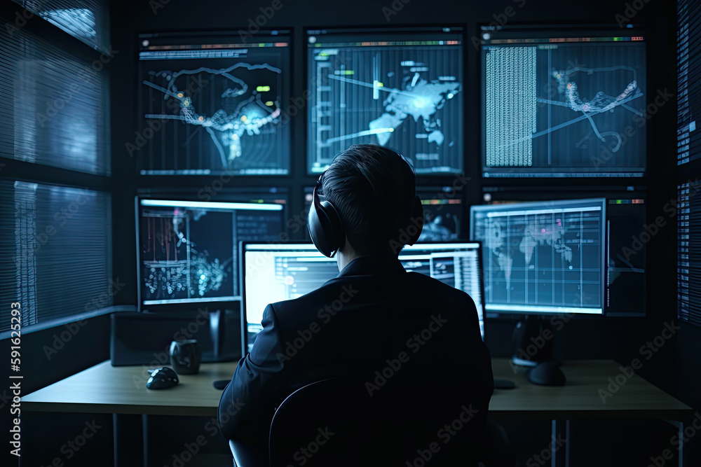 business data analyst at work created with Generative AI technology business data analyst at work created with Generative AI technology