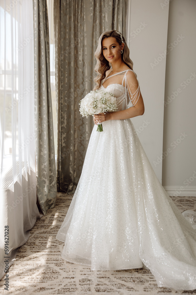 portrait of the beautiful bride in the hotel portrait of the beautiful bride in the hotel