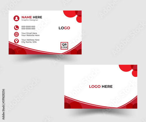 This is a modern business card design. Through which you can easily present your identity in front of people. Presented by Adobe Illustrator.