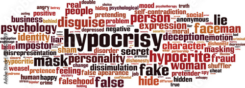 Hypocrisy word cloud