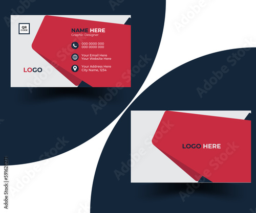 This is an unique and modern business card design template. Equipped with beautiful shapes and colors. Through which you can easily present your identity in front of people.