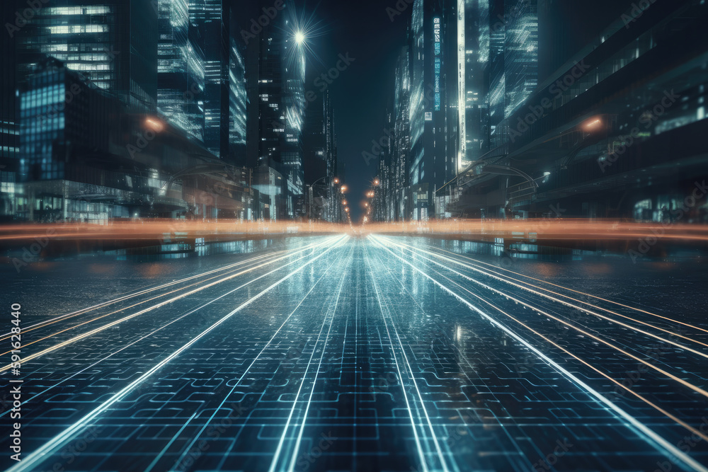 data speed way as internet background created with Generative AI technology data speed way as internet background created with Generative AI technology