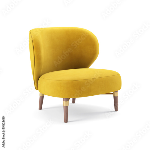 3d rendering modern sofa chair isolated on white background