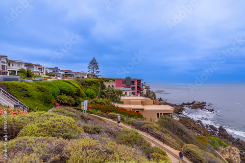 Fototapeta Naklejka Na Ścianę i Meble -  White Sand Beach in Costa Mesa Caifornia, USA. 