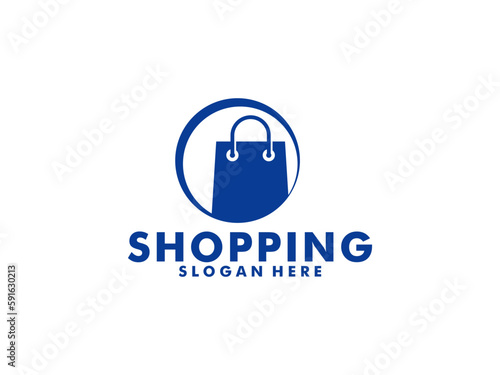 Shop logo,  Good shop logo with shopping bag vector , Online Shop logo vector template