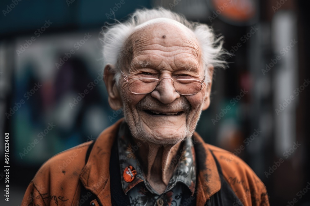 Portrait of an old man in Hanoi, Vietnam